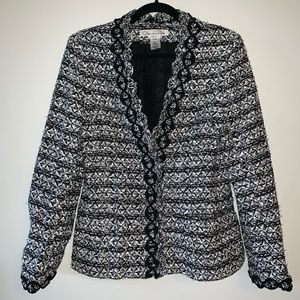 Oscar De la Renta Bk/Wht Resort ‘14 Jacket St 10